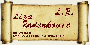 Liza Radenković vizit kartica